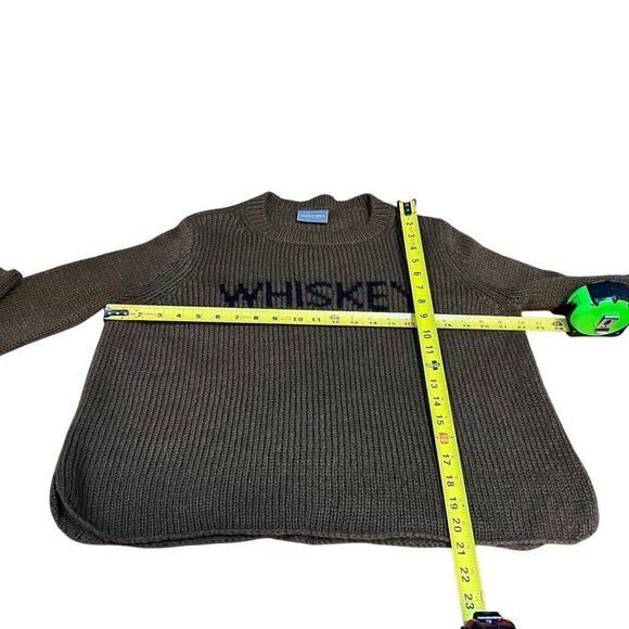 Wooden Ships Sweater Size Small Oversized Whiskey Wool Blend Brown Crew neck - Picture 9 of 9